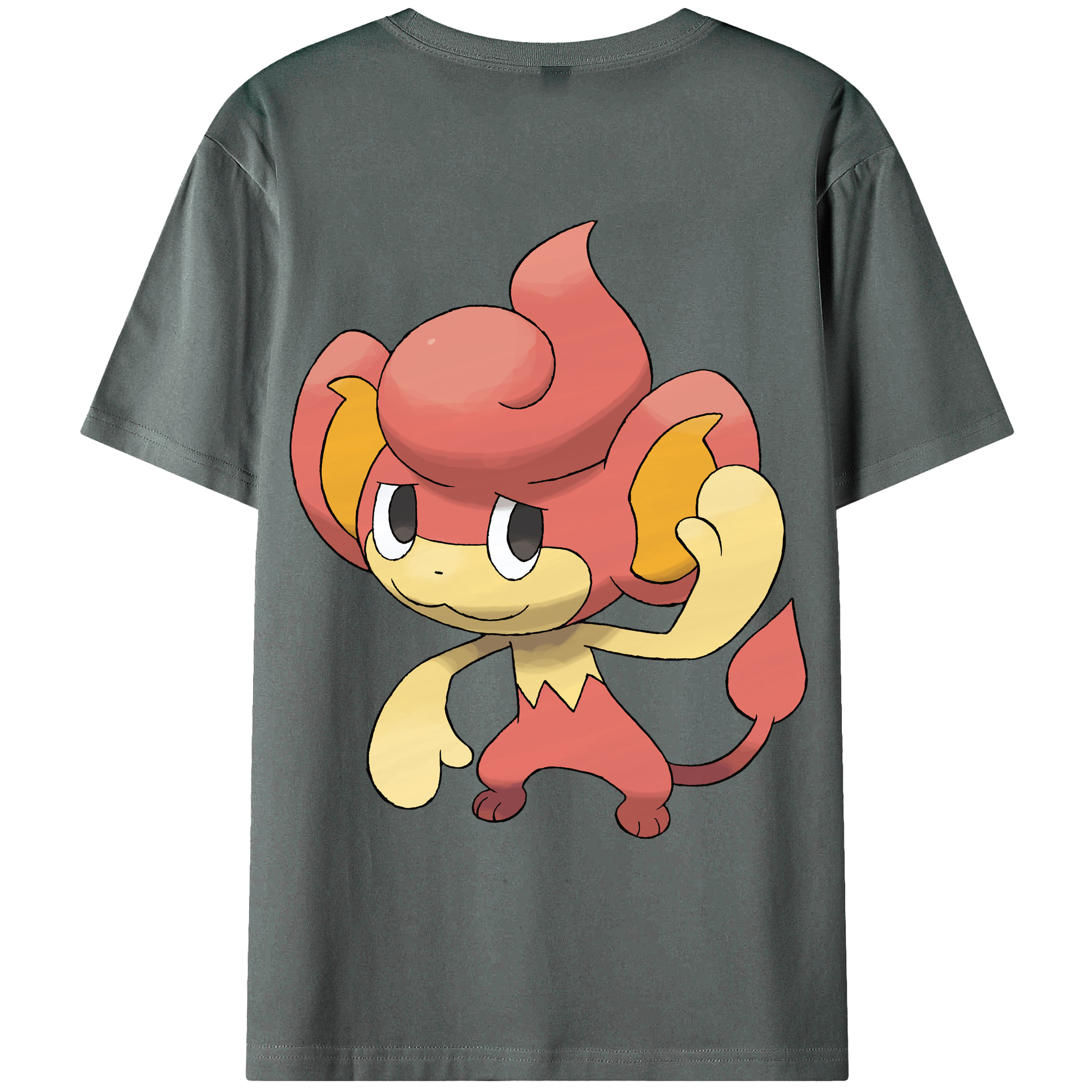 （画像用） ポケットモンスター Pokémon 綿100％ メンズ半袖Tシャツ（バックプリント） 通気性